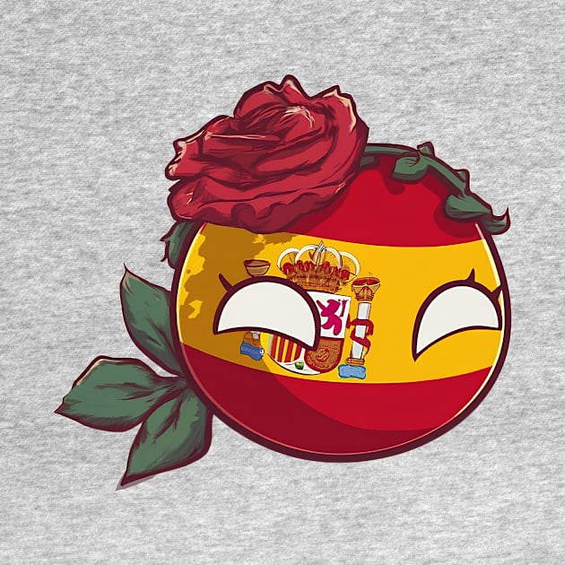 Spain Rose Flower Polandball by Polandball World